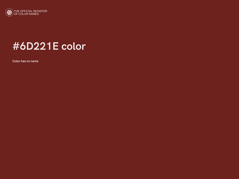 #6D221E color image