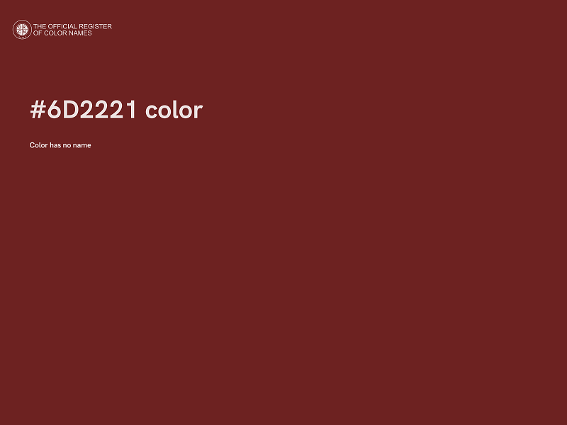 #6D2221 color image