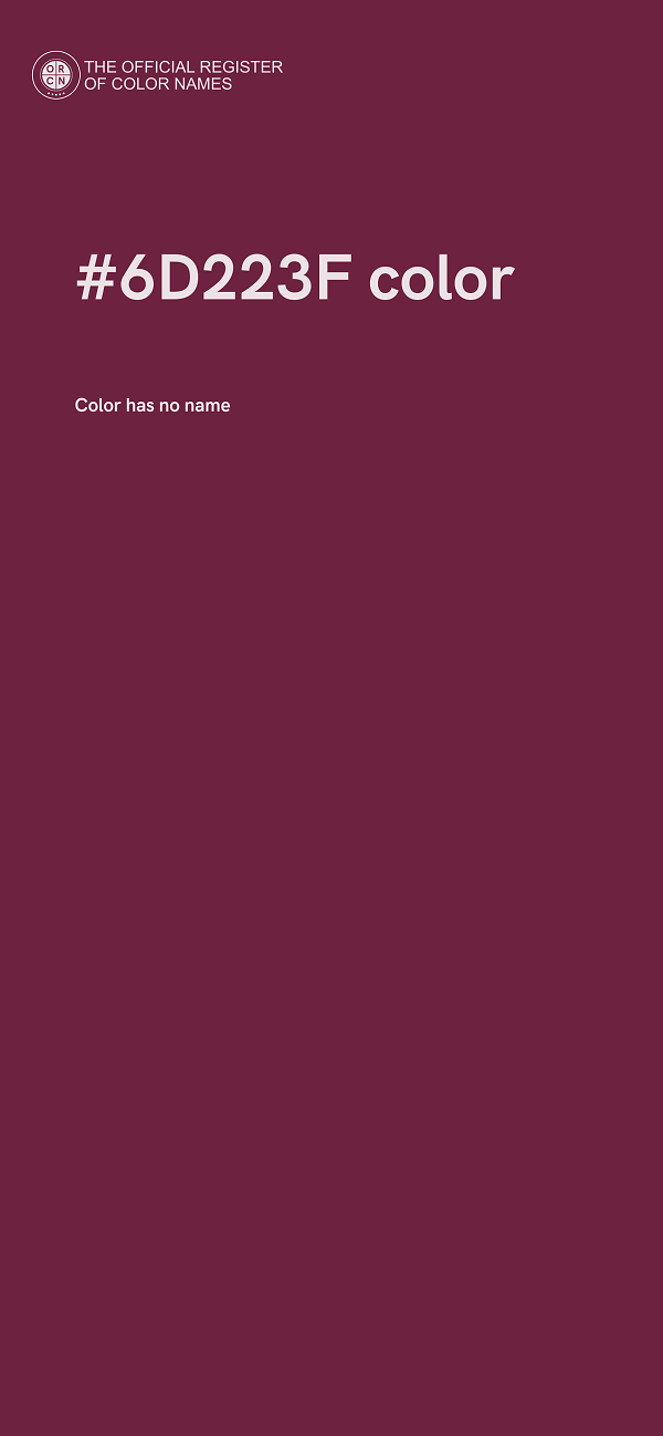 #6D223F color image