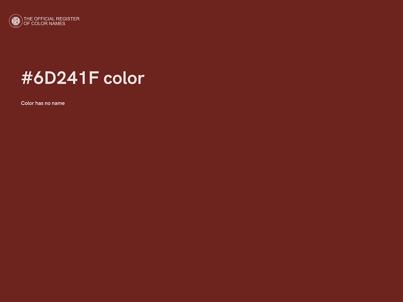 #6D241F color image