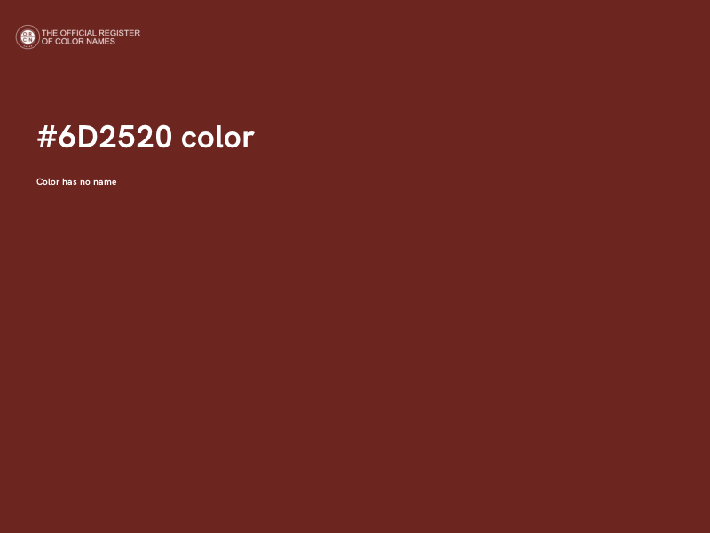 #6D2520 color image