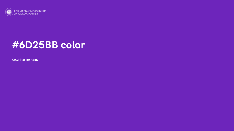 #6D25BB color image