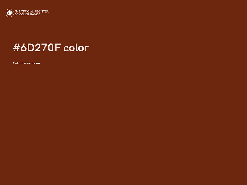 #6D270F color image