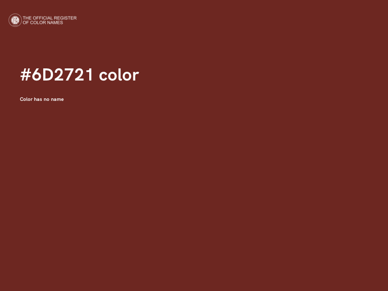 #6D2721 color image