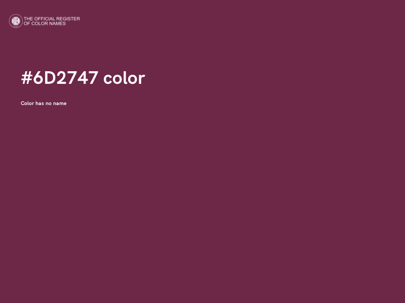 #6D2747 color image