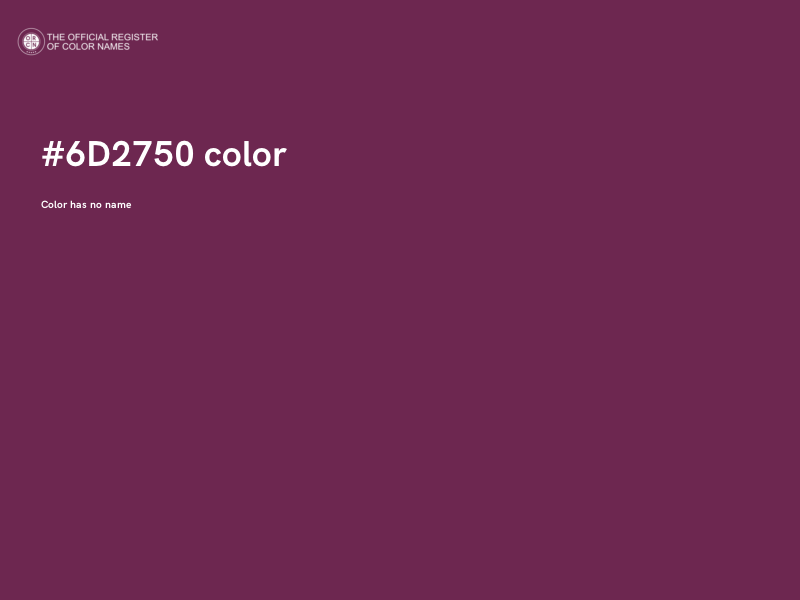 #6D2750 color image