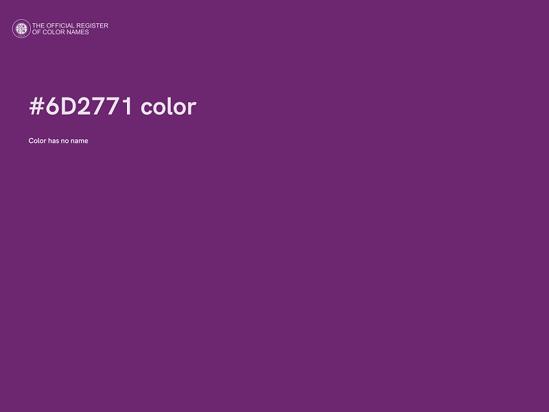 #6D2771 color image