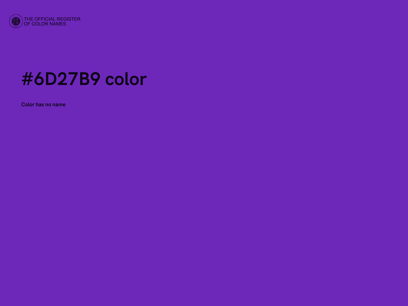 #6D27B9 color image