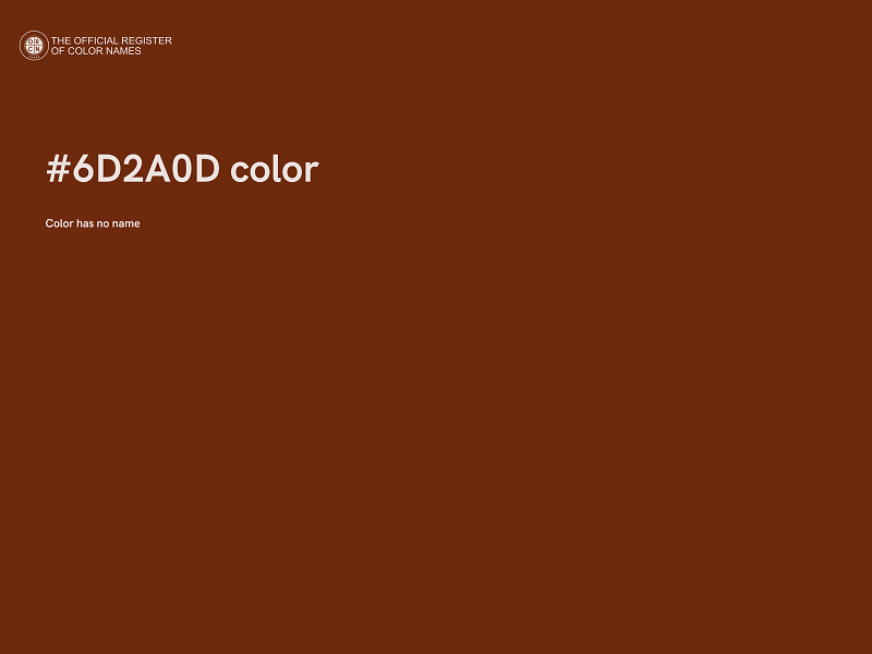 #6D2A0D color image