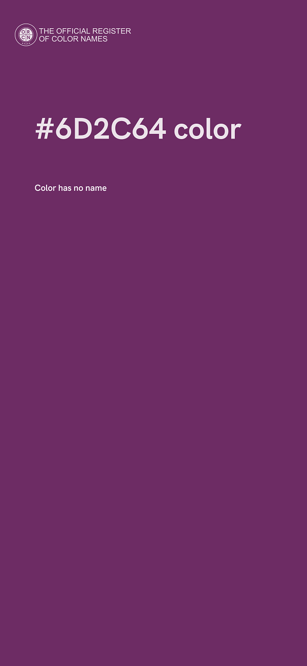 #6D2C64 color image