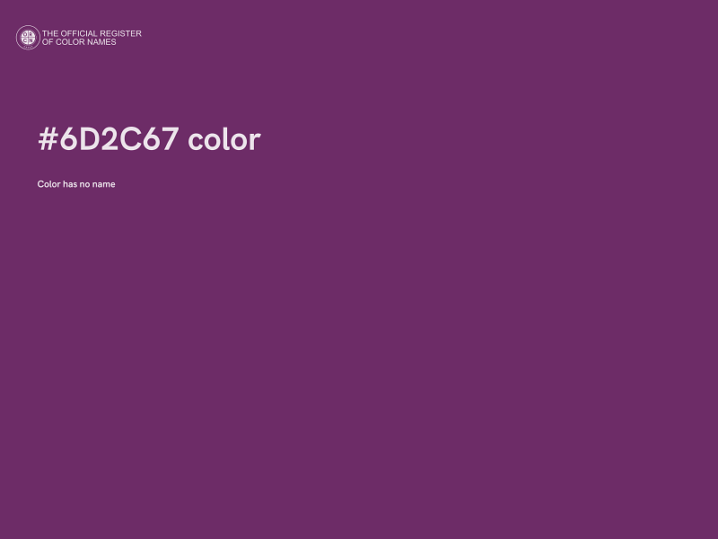 #6D2C67 color image