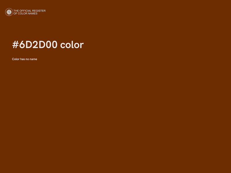 #6D2D00 color image