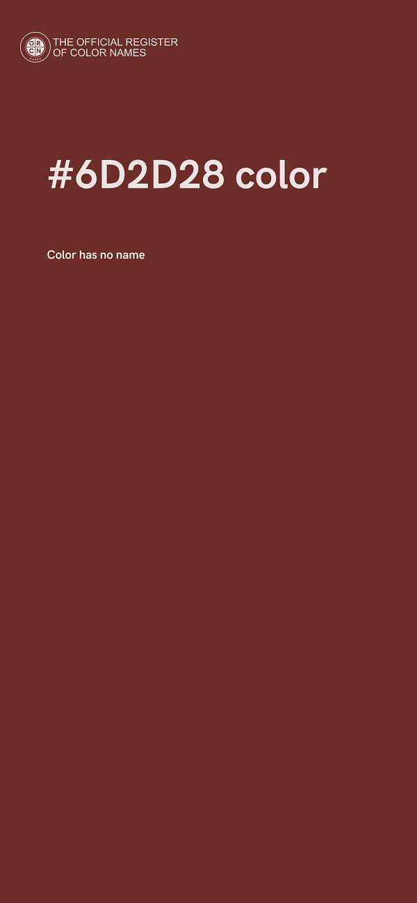 #6D2D28 color image