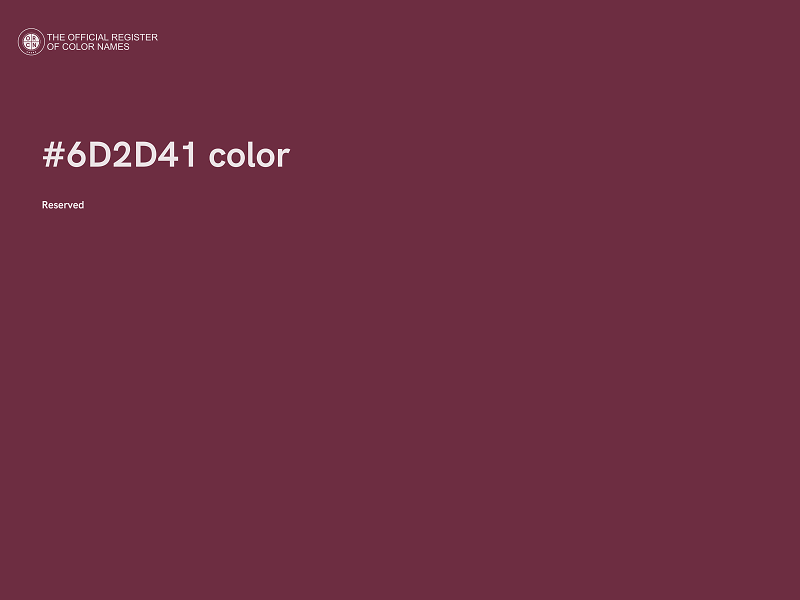 #6D2D41 color image