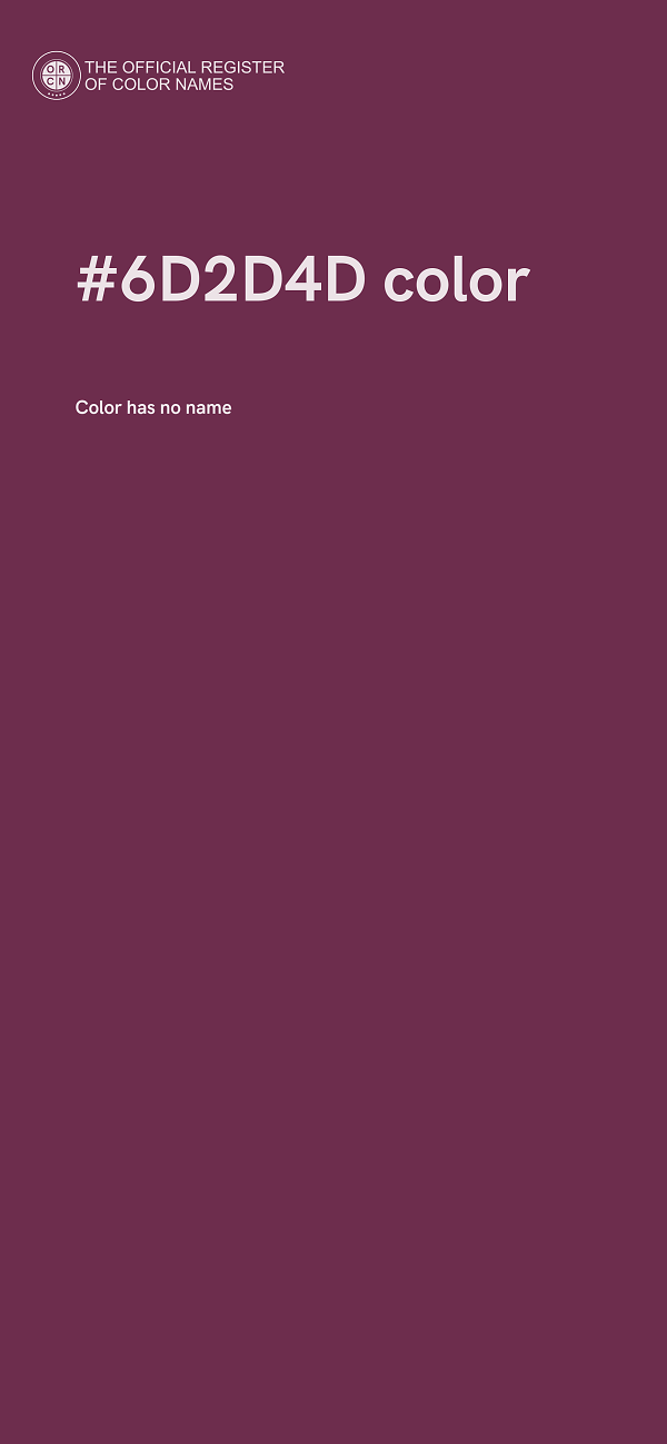 #6D2D4D color image