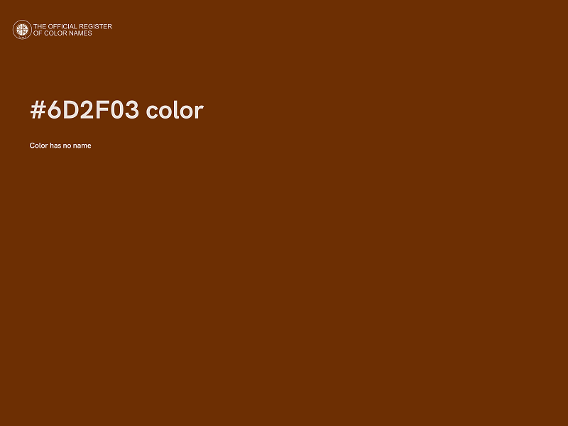 #6D2F03 color image