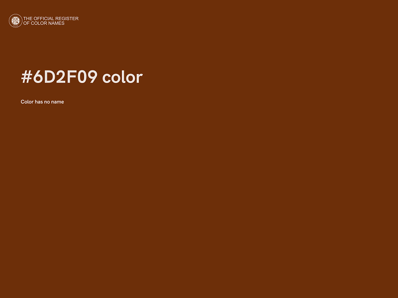 #6D2F09 color image