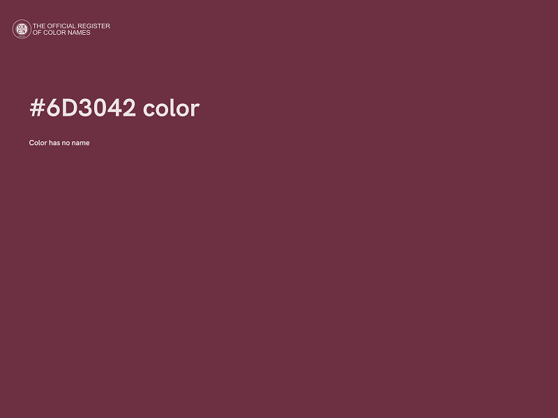 #6D3042 color image