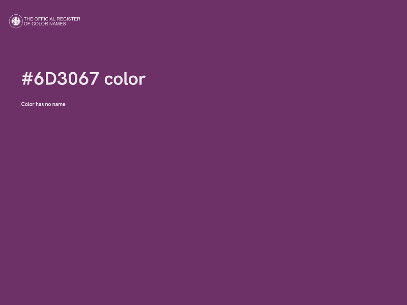 #6D3067 color image