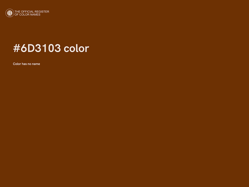 #6D3103 color image