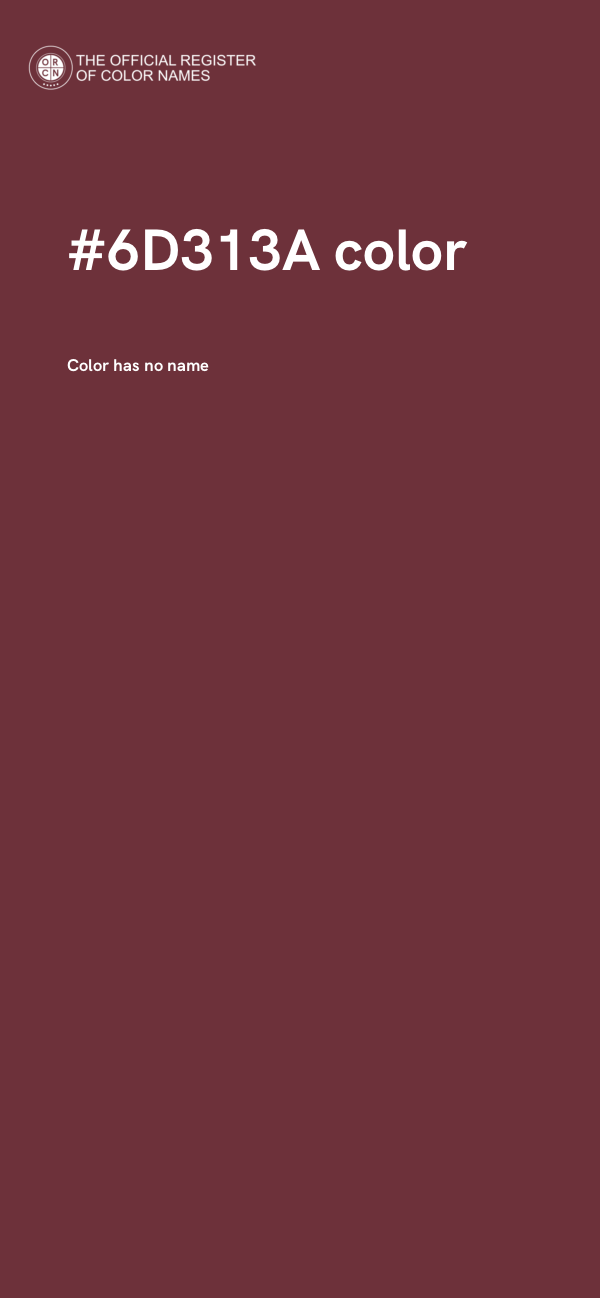 #6D313A color image