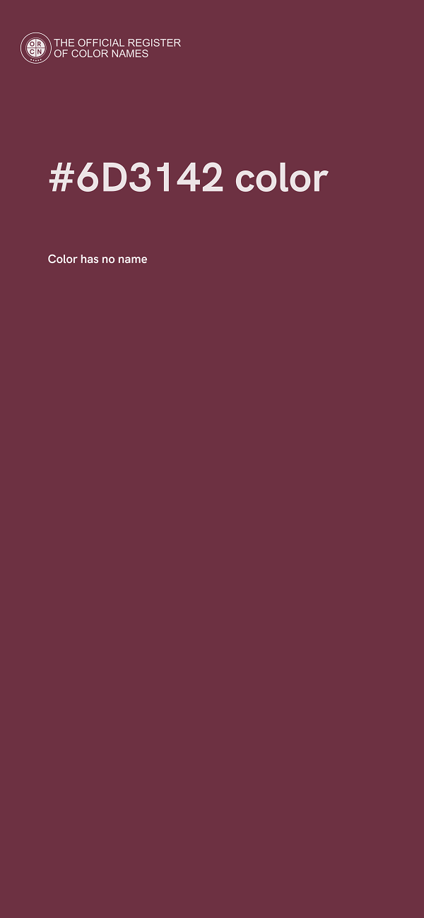 #6D3142 color image