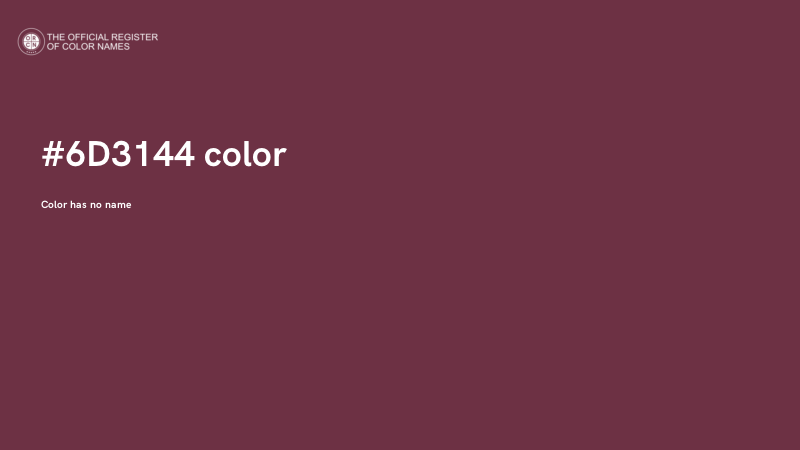 #6D3144 color image