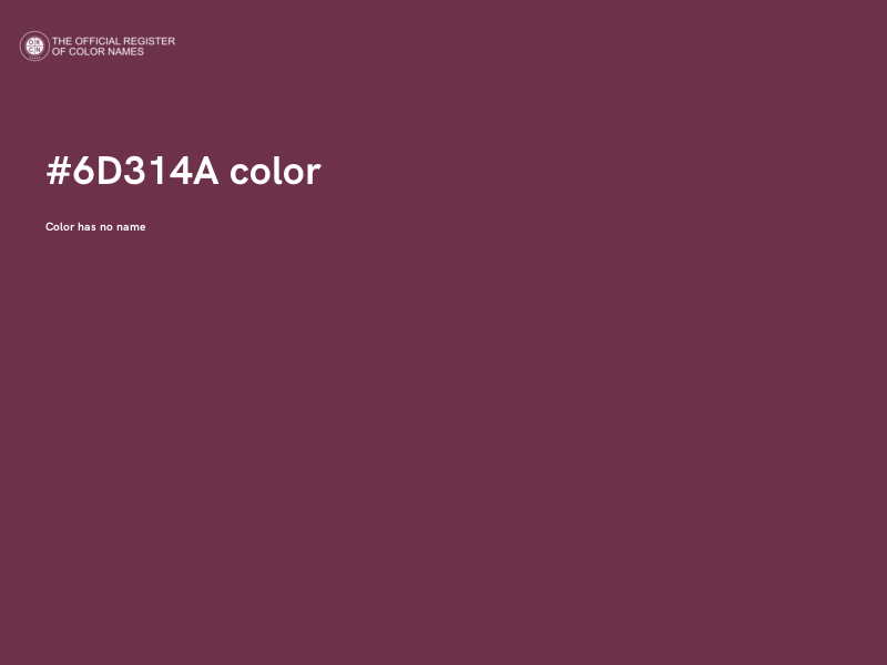 #6D314A color image