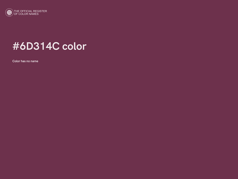 #6D314C color image