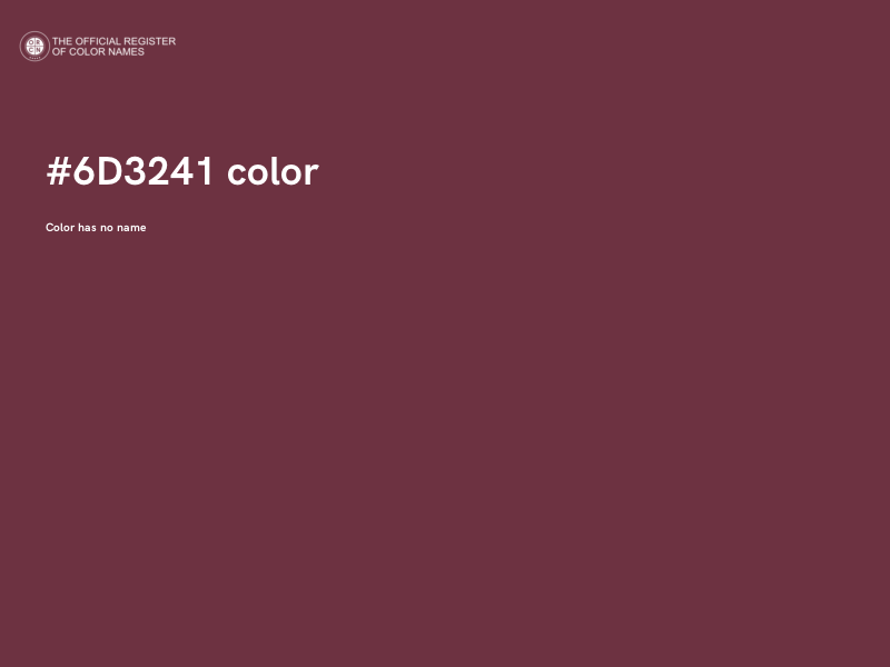 #6D3241 color image