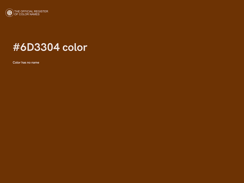 #6D3304 color image