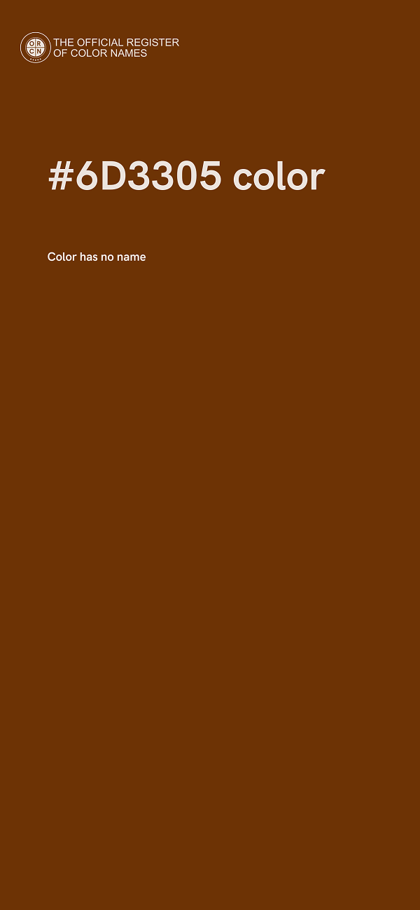 #6D3305 color image