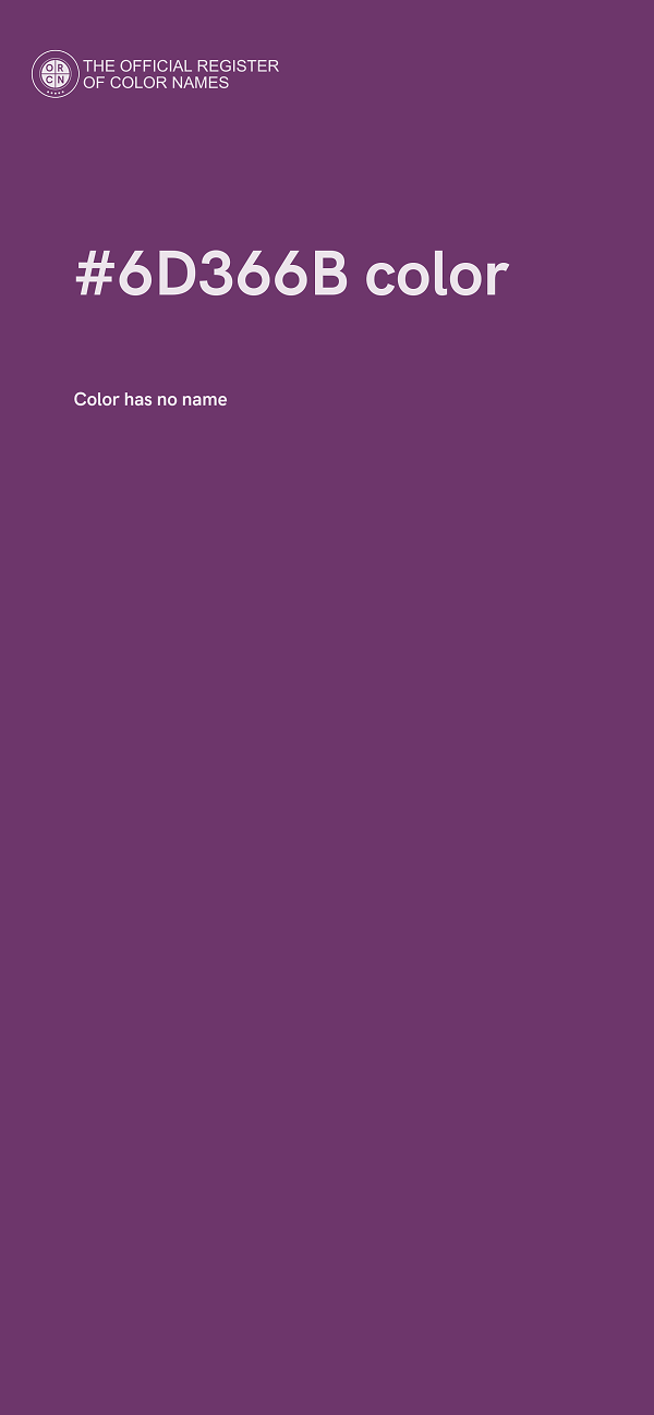 #6D366B color image