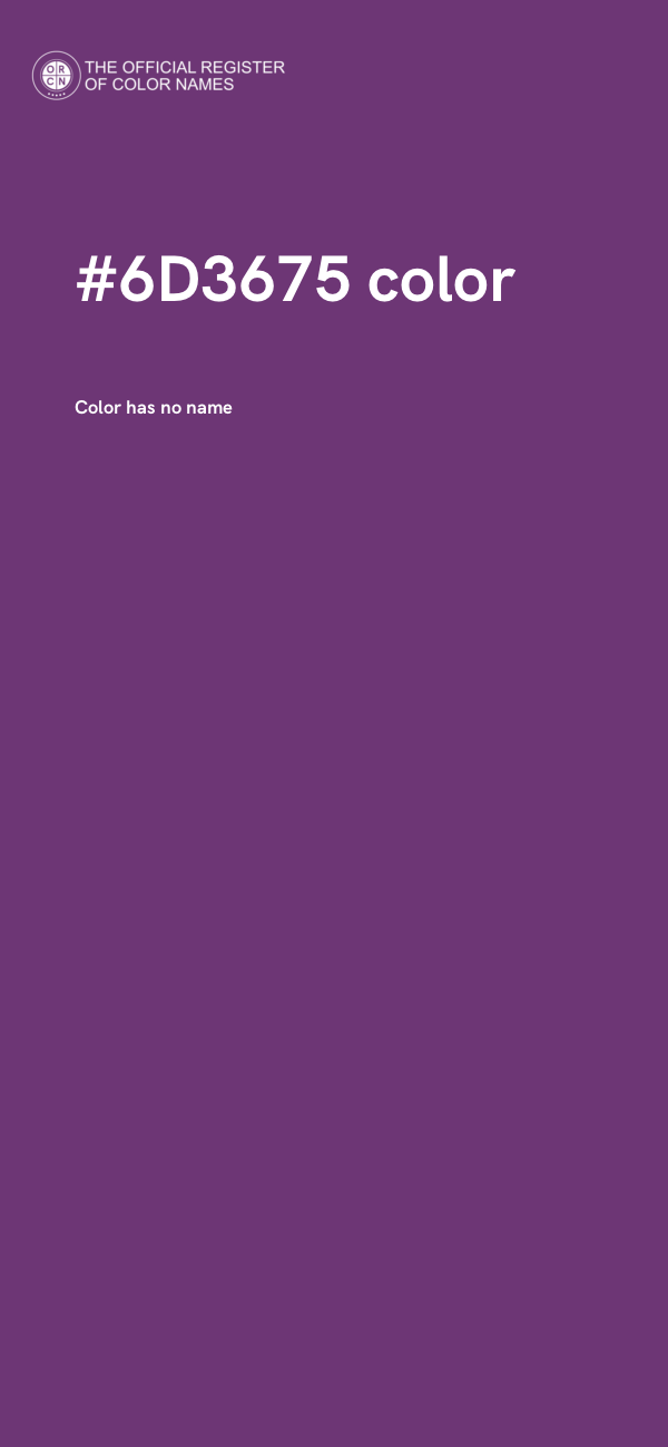 #6D3675 color image