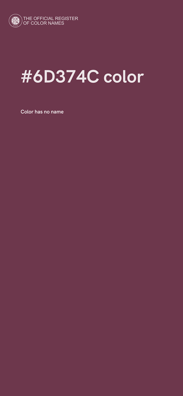 #6D374C color image