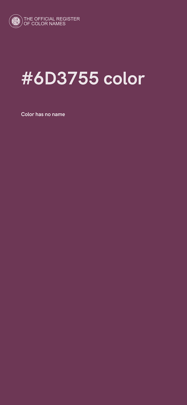 #6D3755 color image