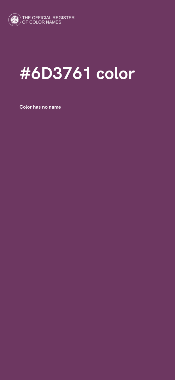 #6D3761 color image