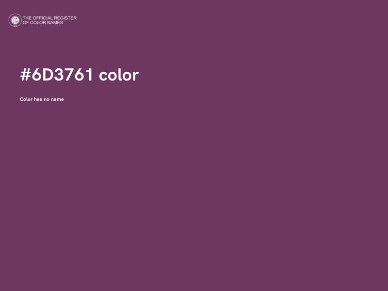 #6D3761 color image