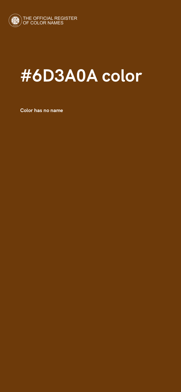 #6D3A0A color image