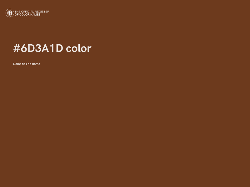 #6D3A1D color image