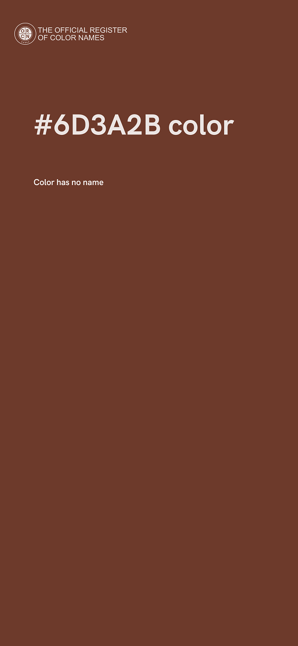 #6D3A2B color image