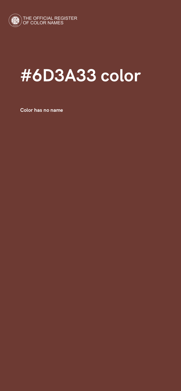 #6D3A33 color image