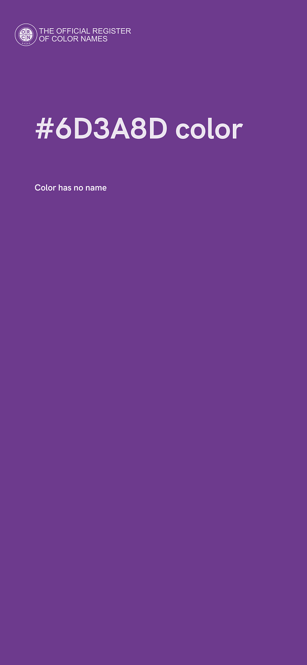 #6D3A8D color image
