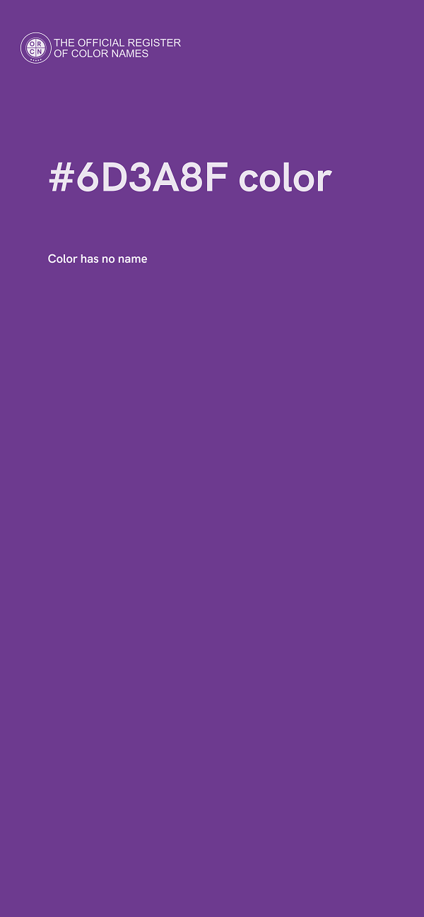 #6D3A8F color image