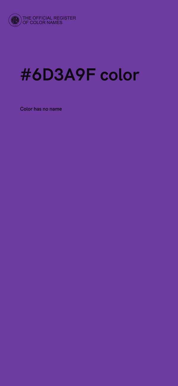 #6D3A9F color image