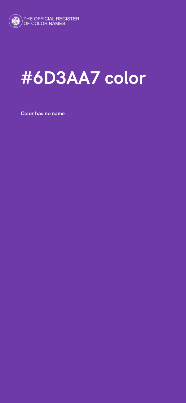 #6D3AA7 color image