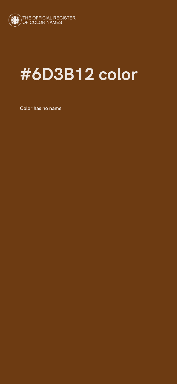 #6D3B12 color image