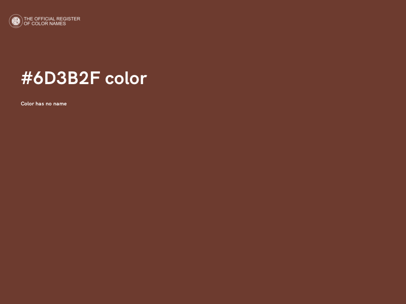#6D3B2F color image
