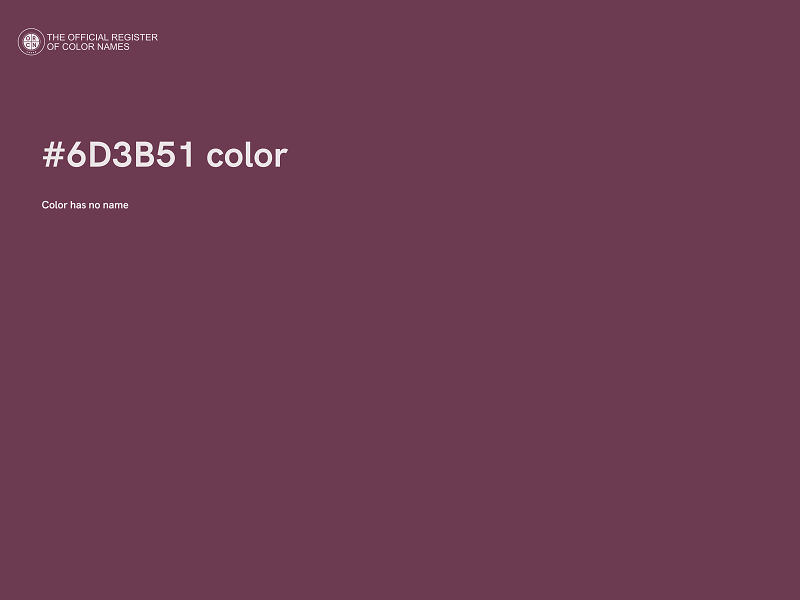 #6D3B51 color image