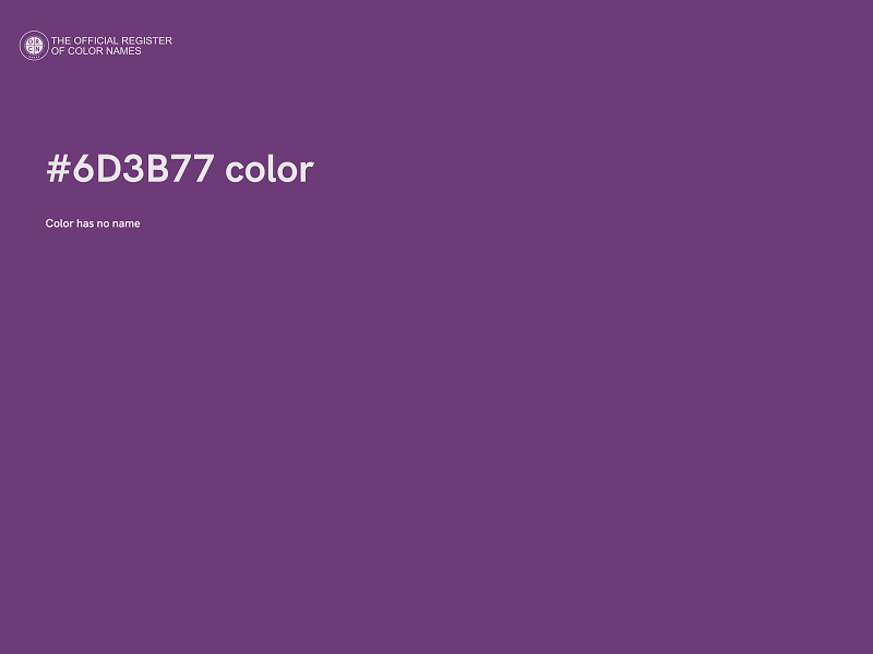 #6D3B77 color image